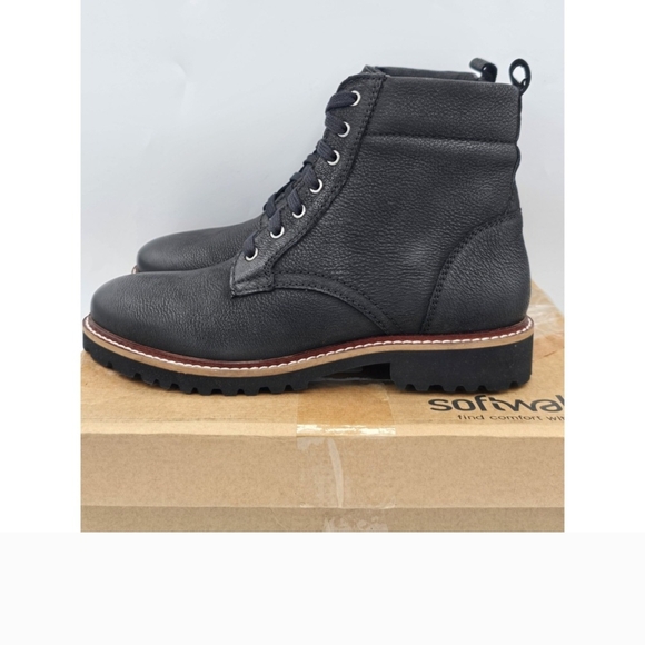 Softwalk Black Lace-Up Boots - Picture 5 of 12